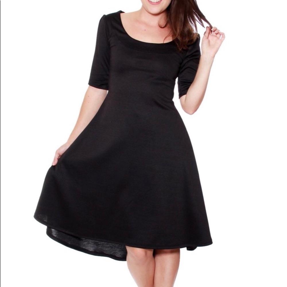 NWT Jessica Louise Up Down Black Dress Large